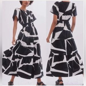Anthropologie Somerset Dress - NWOTs in Black & White Geometric Print